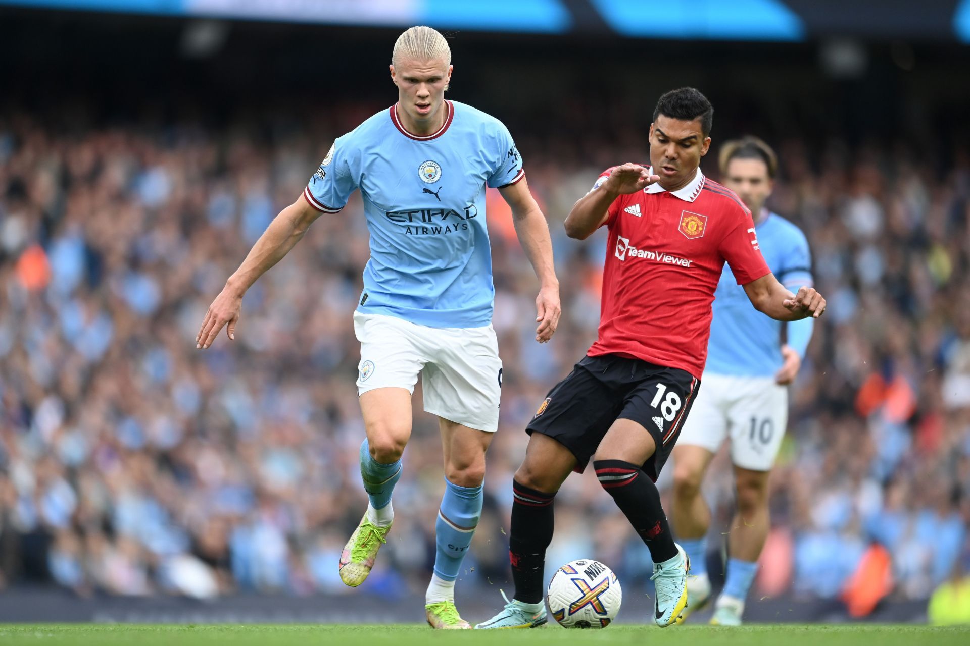 Casemiro in action for Manchester United.