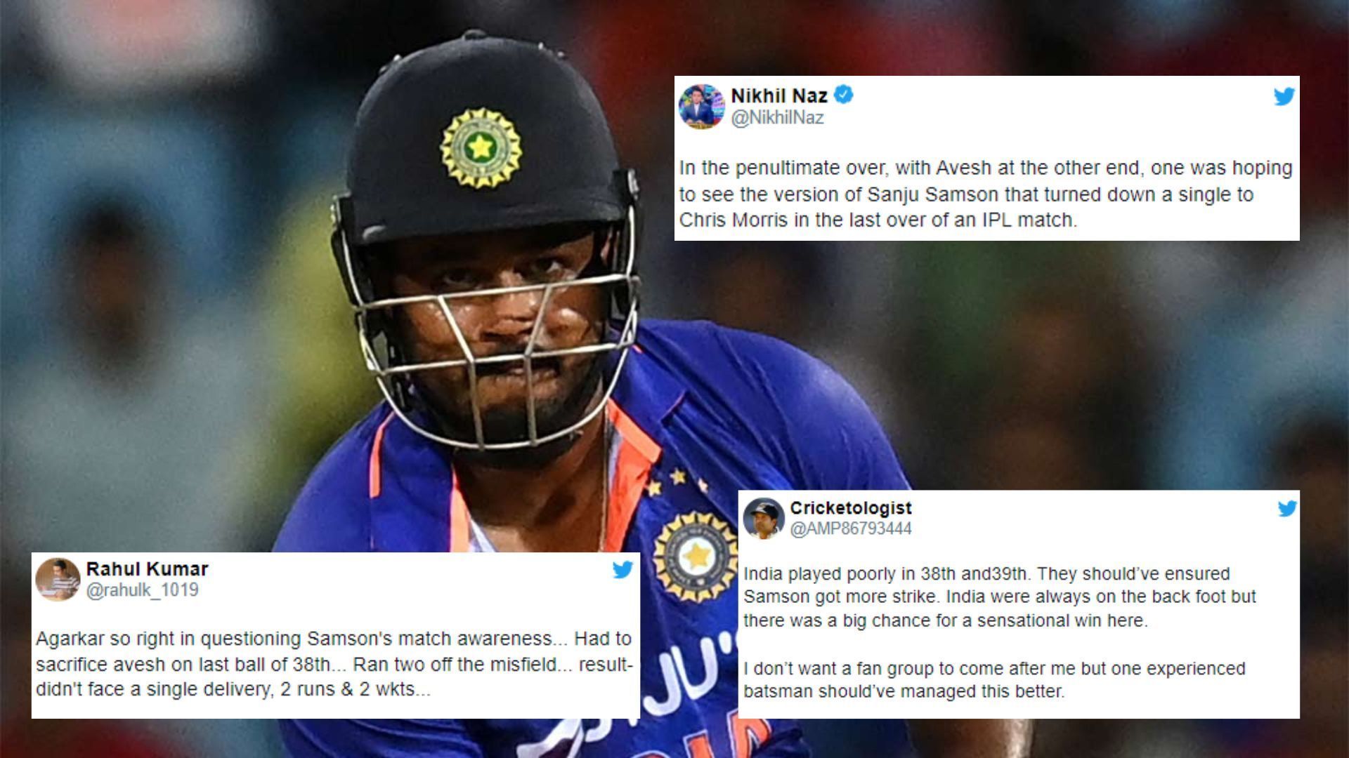 Fans were in disbelief that Sanju Samson let Avesh Khan take strike against Rabada. (P.C.:Twitter)