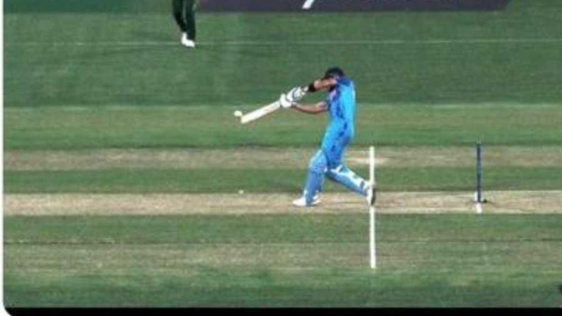 Replays showed that the ball would have not necessarily been above the waist height as it was dipping. (P.C.:Twitter)