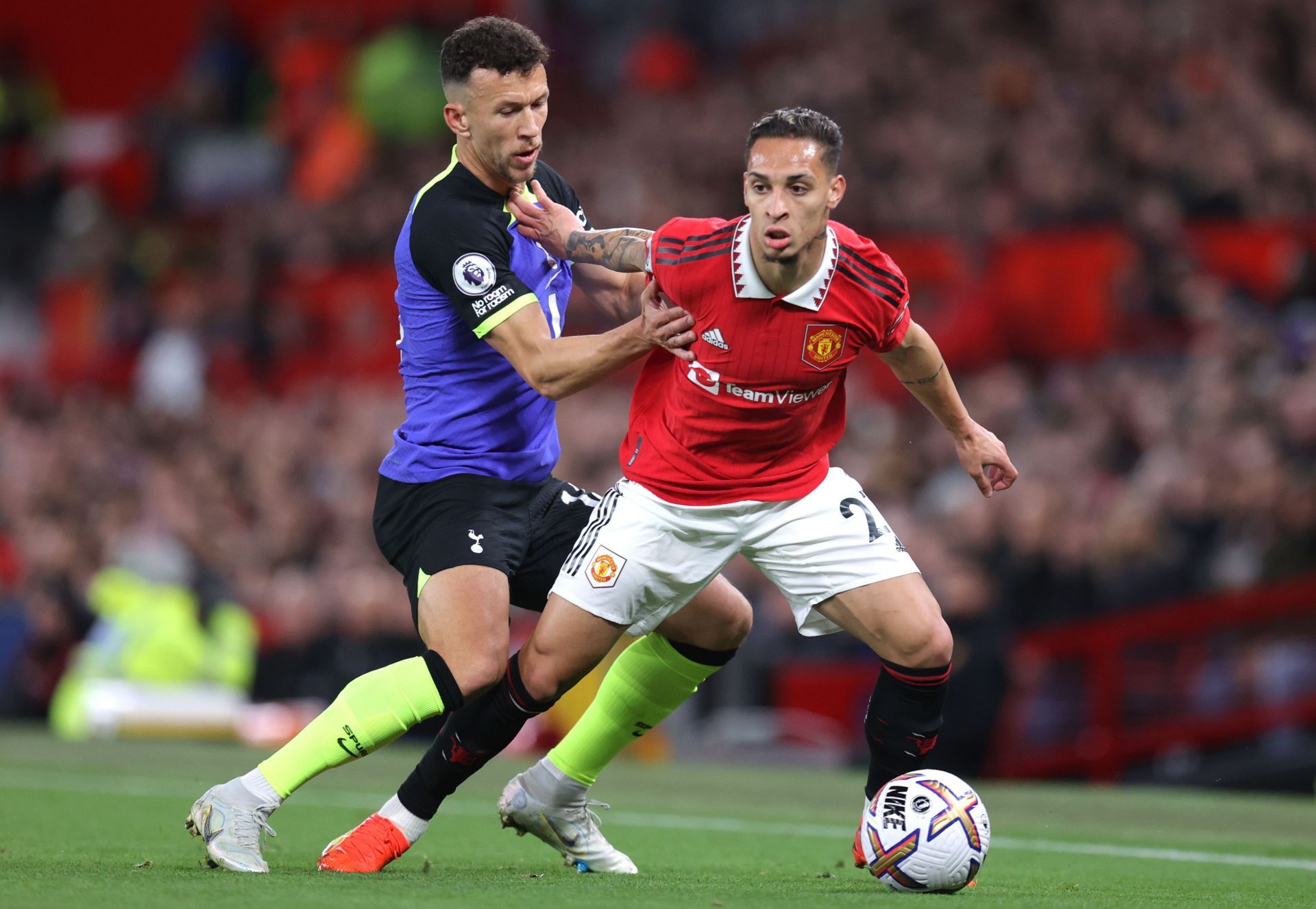 Antony in action against Tottenham Hotspur