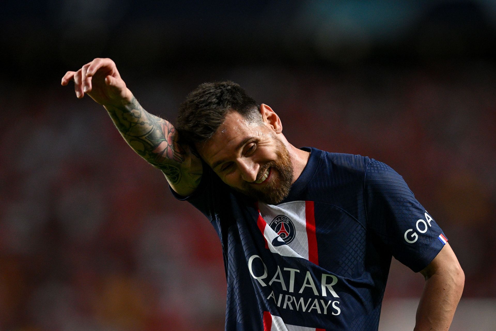 PSG superstar Lionel Messi in action