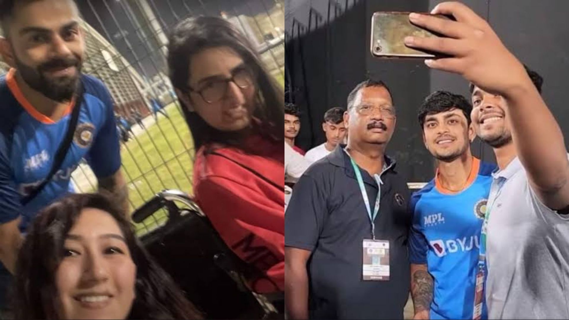 Indian cricketers Virat Kohli and Ishan Kishan met their fans recently (Image: Twitter)