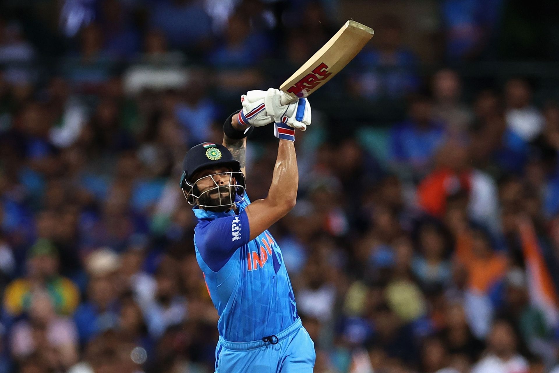 Virat Kohli in action during the India v Netherlands game at the ICC Men&#039;s T20 World Cup (Image: Getty)