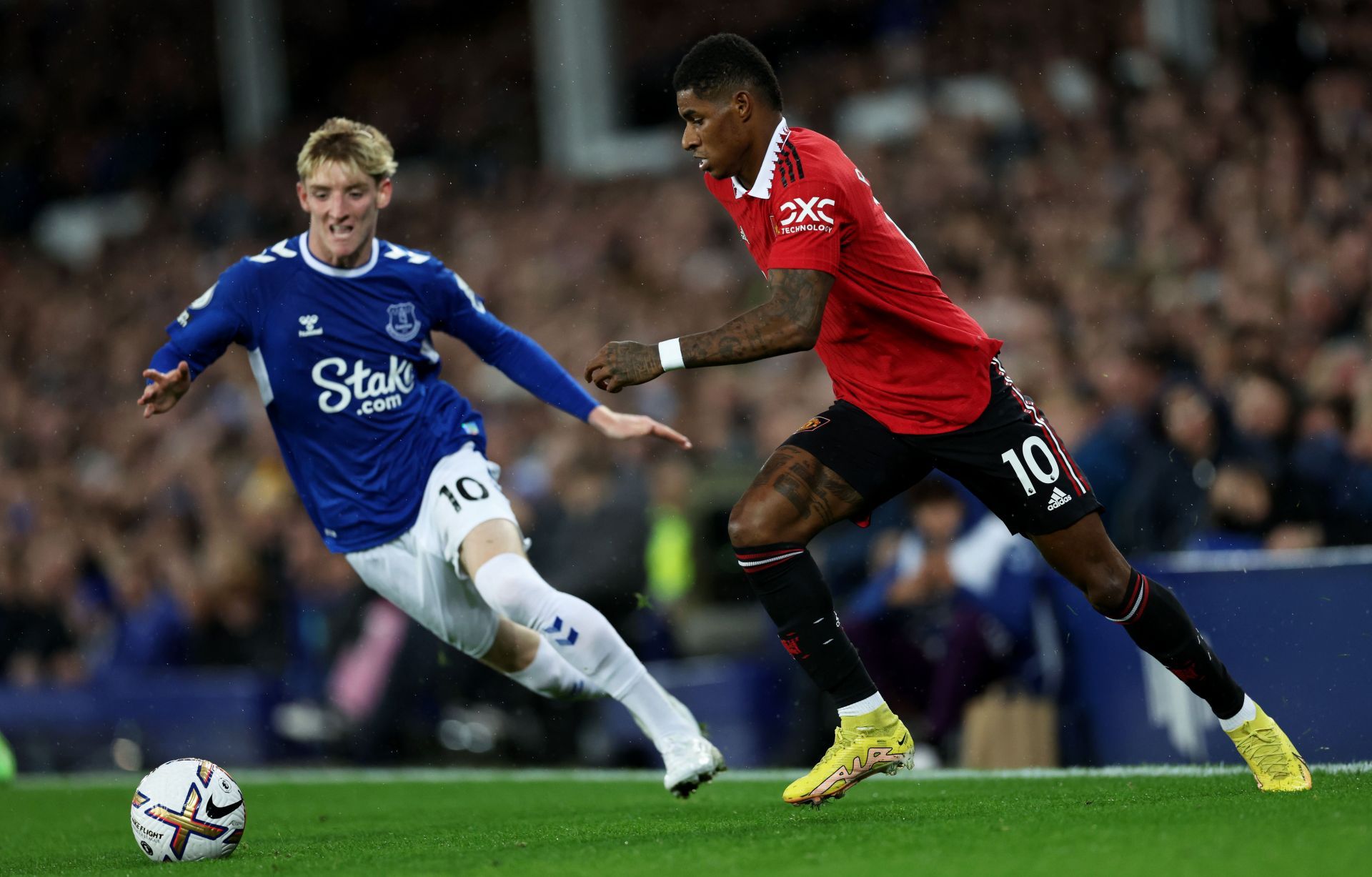 Marcus Rashford (right) has enjoyed a strong start to the season