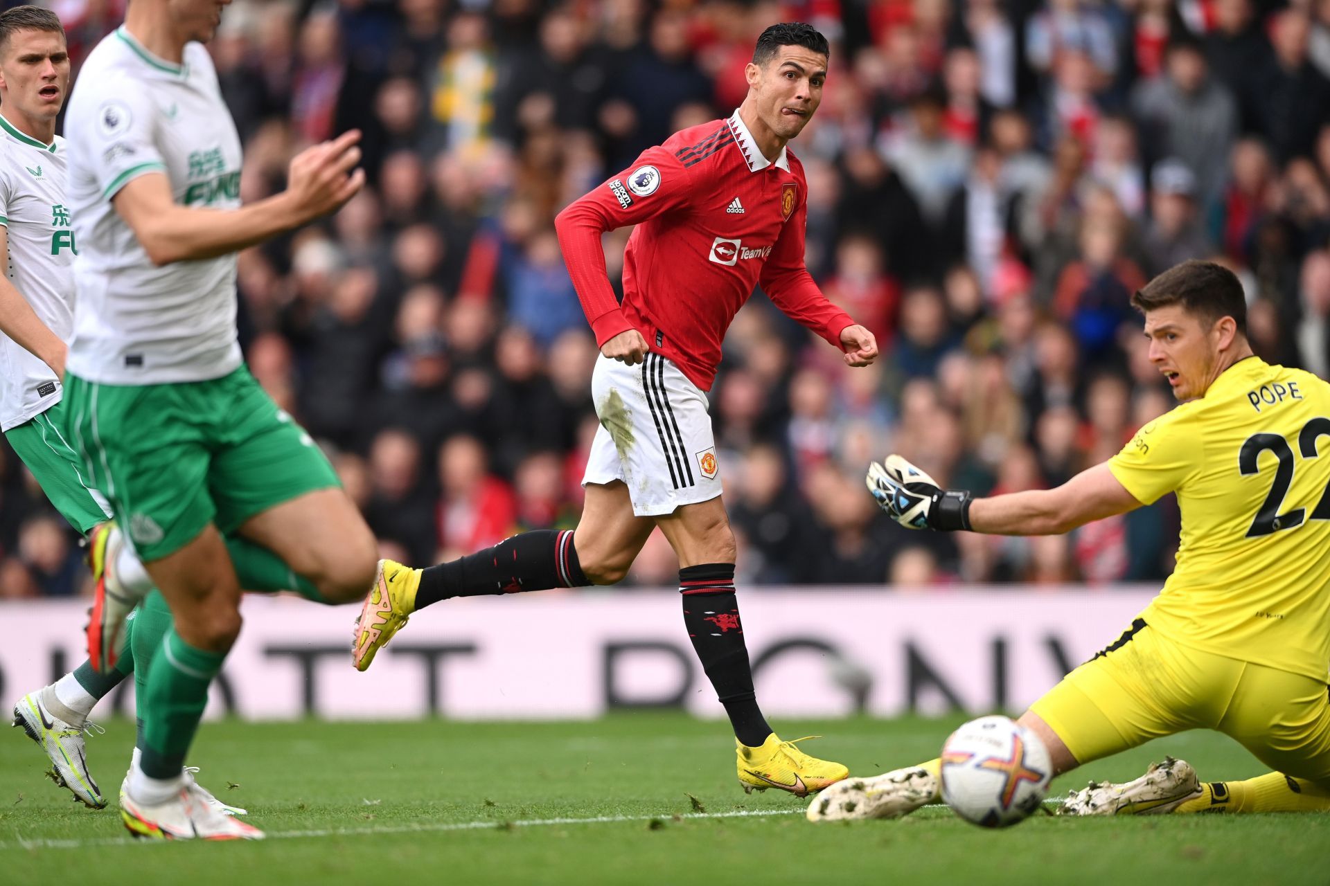 Ronaldo in action for Manchester United against Newcastle