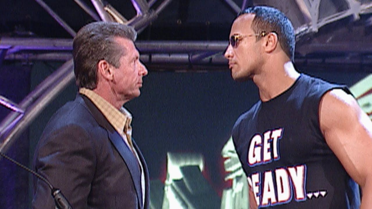 Vince McMahon (left) and The Rock (right)