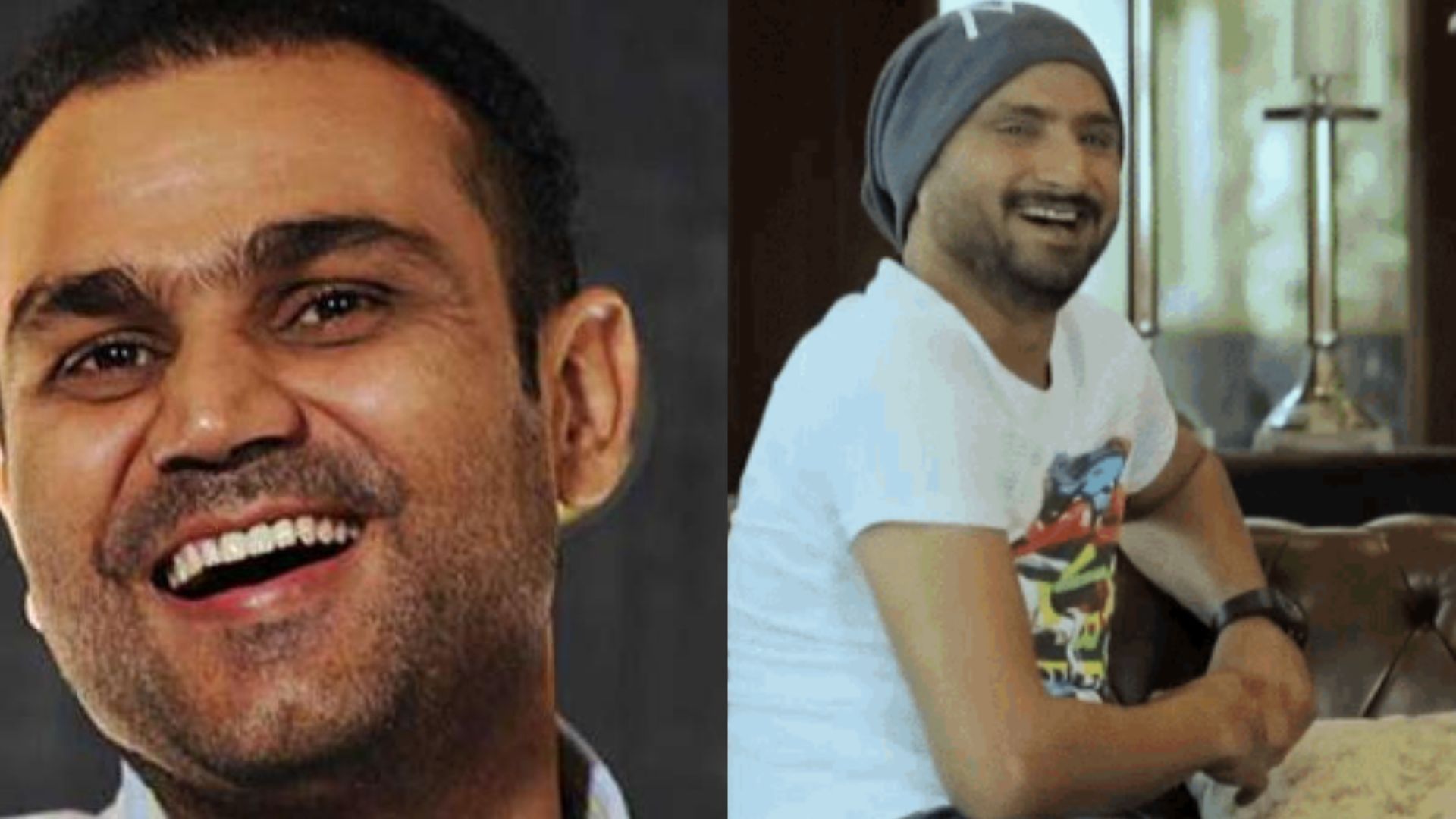 Virender Sehwag (L) and Harbhajan Singh (P.C.:Twitter)