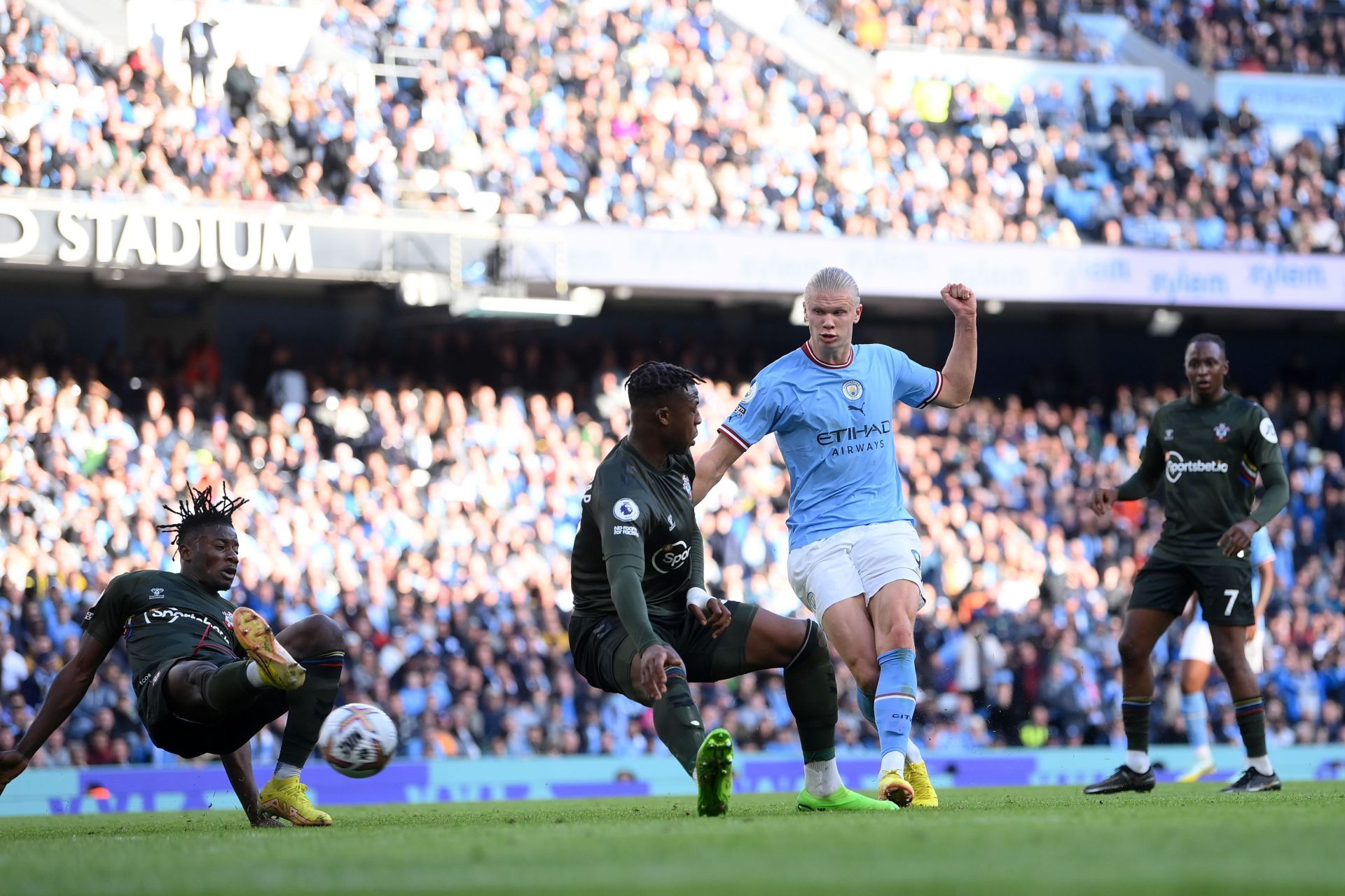 Haaland is top of the Premier League goal scorers chart this season