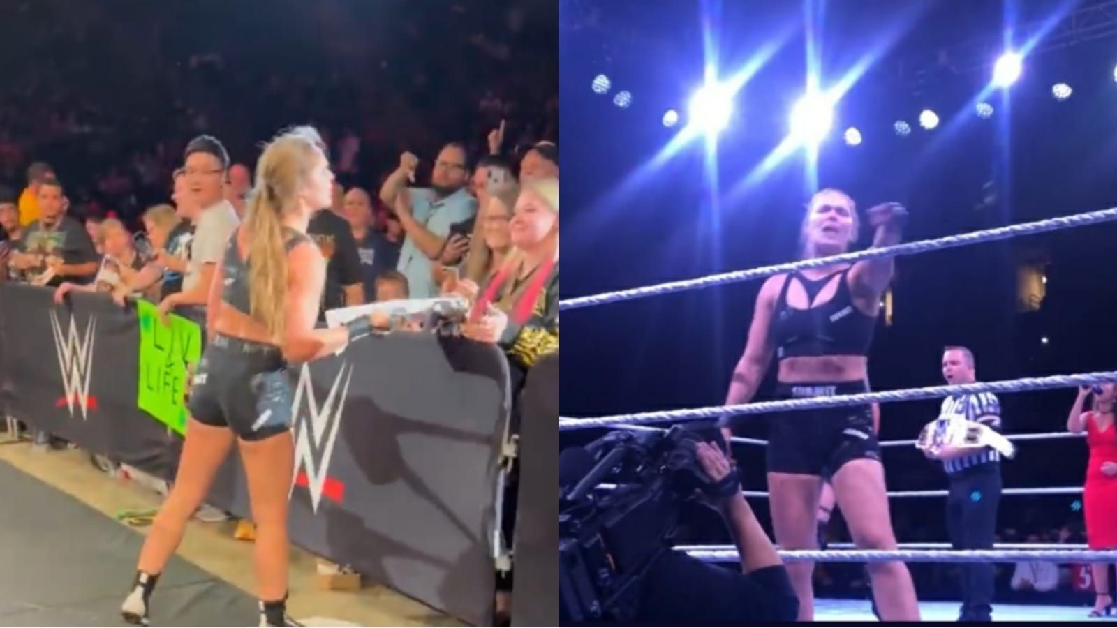 Ronda Rousey was in action at WWE event in Dayton, Ohio!