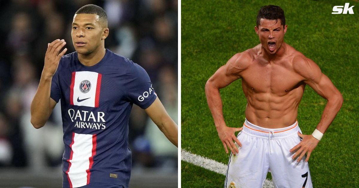 Kylian Mbappe (left) and Cristiano Ronaldo (right)