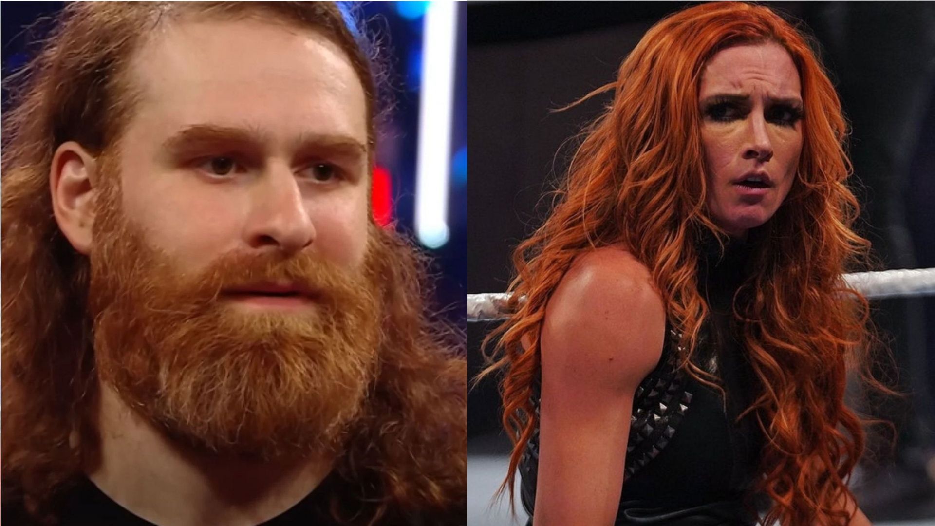 Sami Zayn (left); Becky Lynch (right)