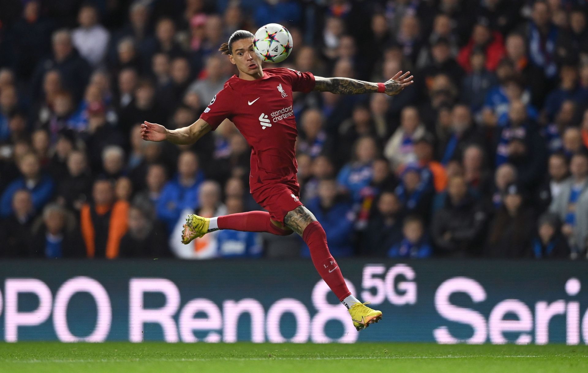 Nunez in action for Liverpool against Rangers last week.