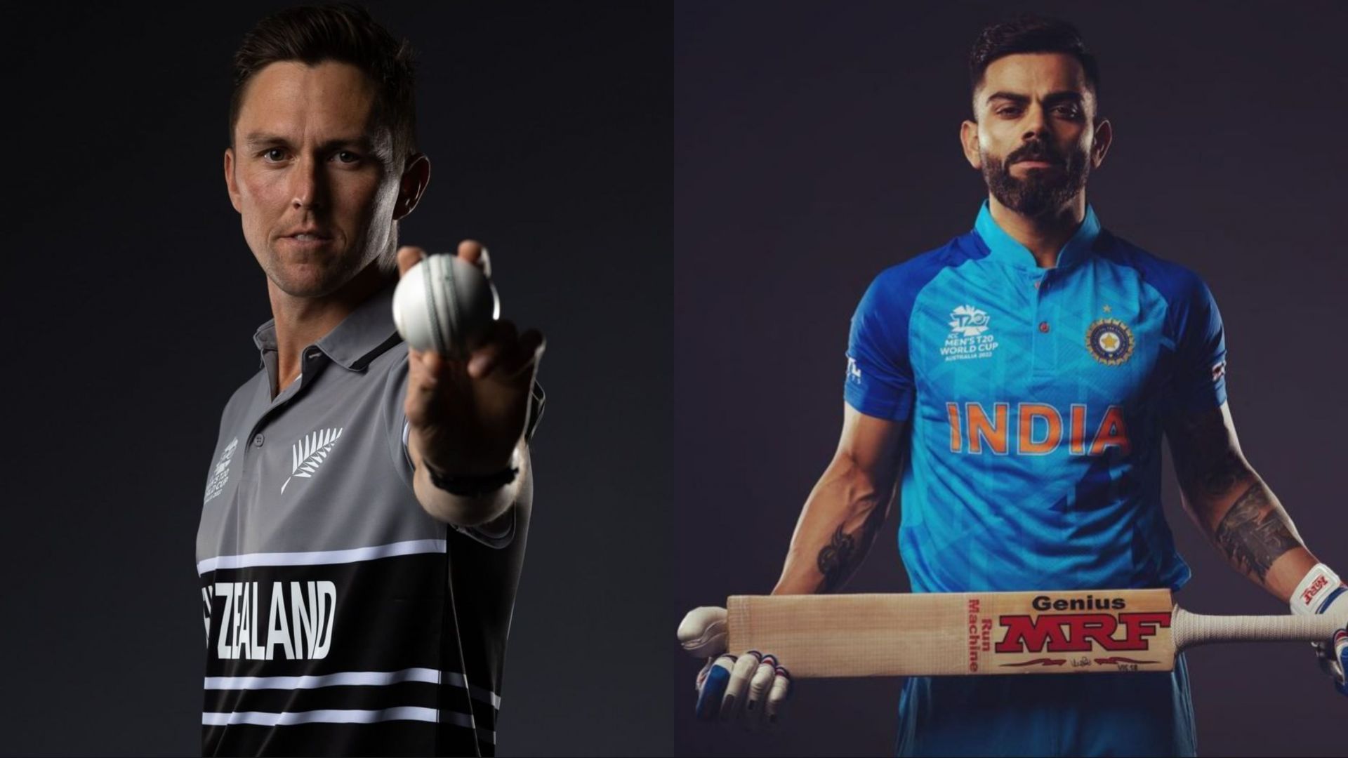 Trent Boult and Virat Kohli will be in action tomorrow (Image: Instagram)