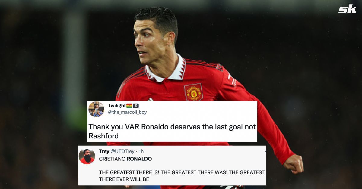 Twitter explodes as Manchester United superstar Cristiano Ronaldo scores 700th club career goal in 2-1 Everton win