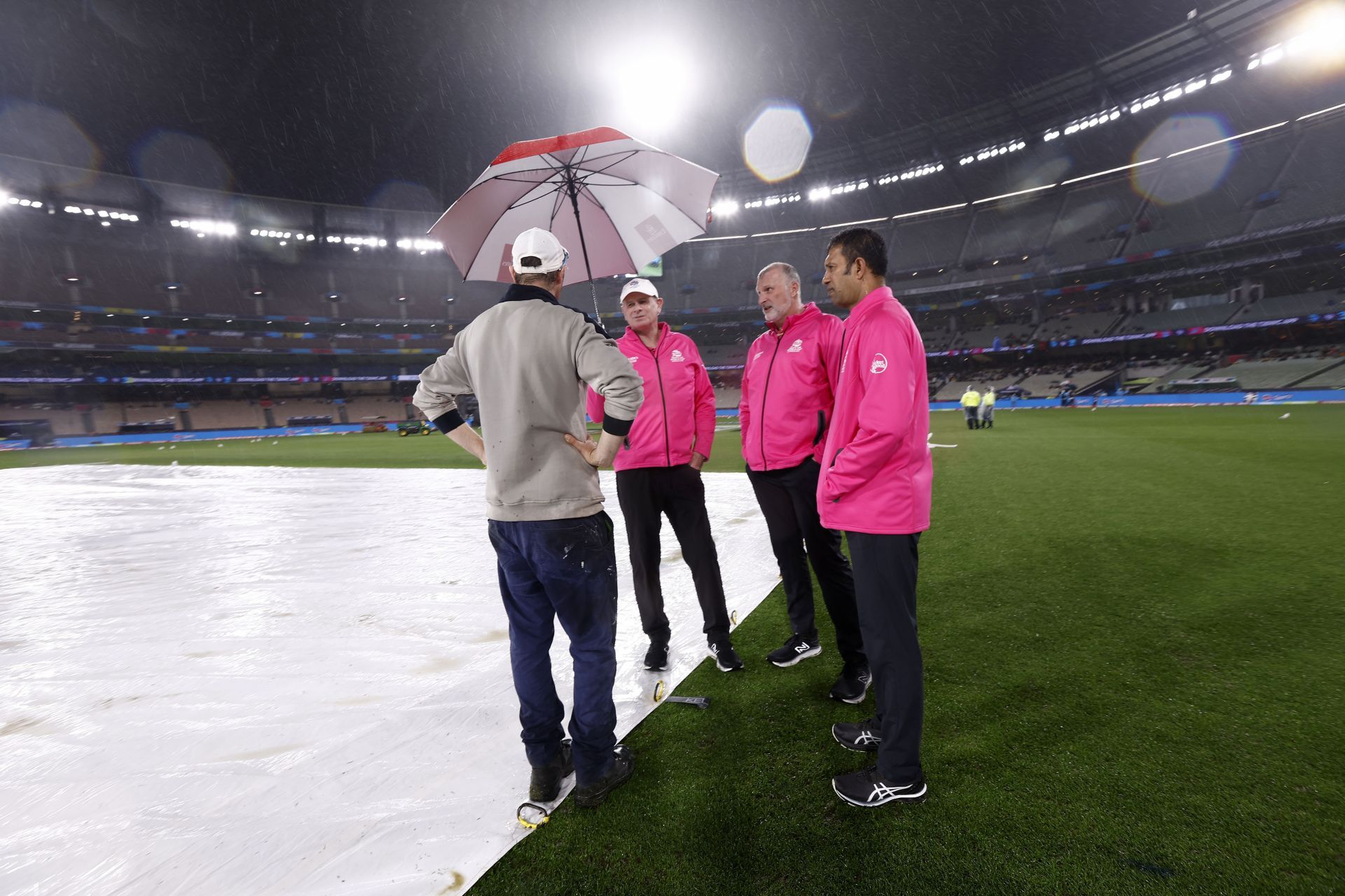 The New Zealand versus Afghanistan game was washed out without a ball being bowled.