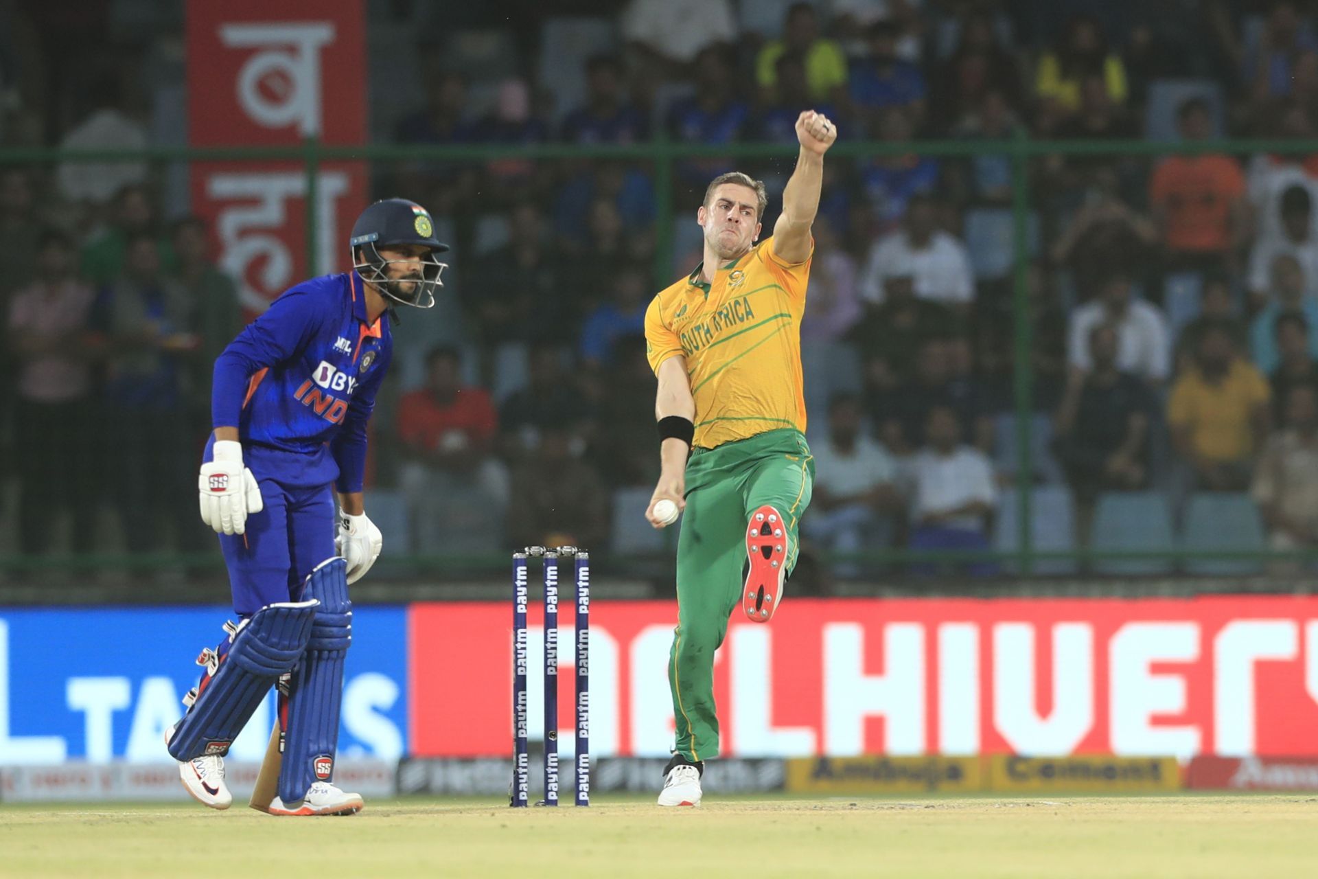 Anrich Nortje against India (Credits:Getty)