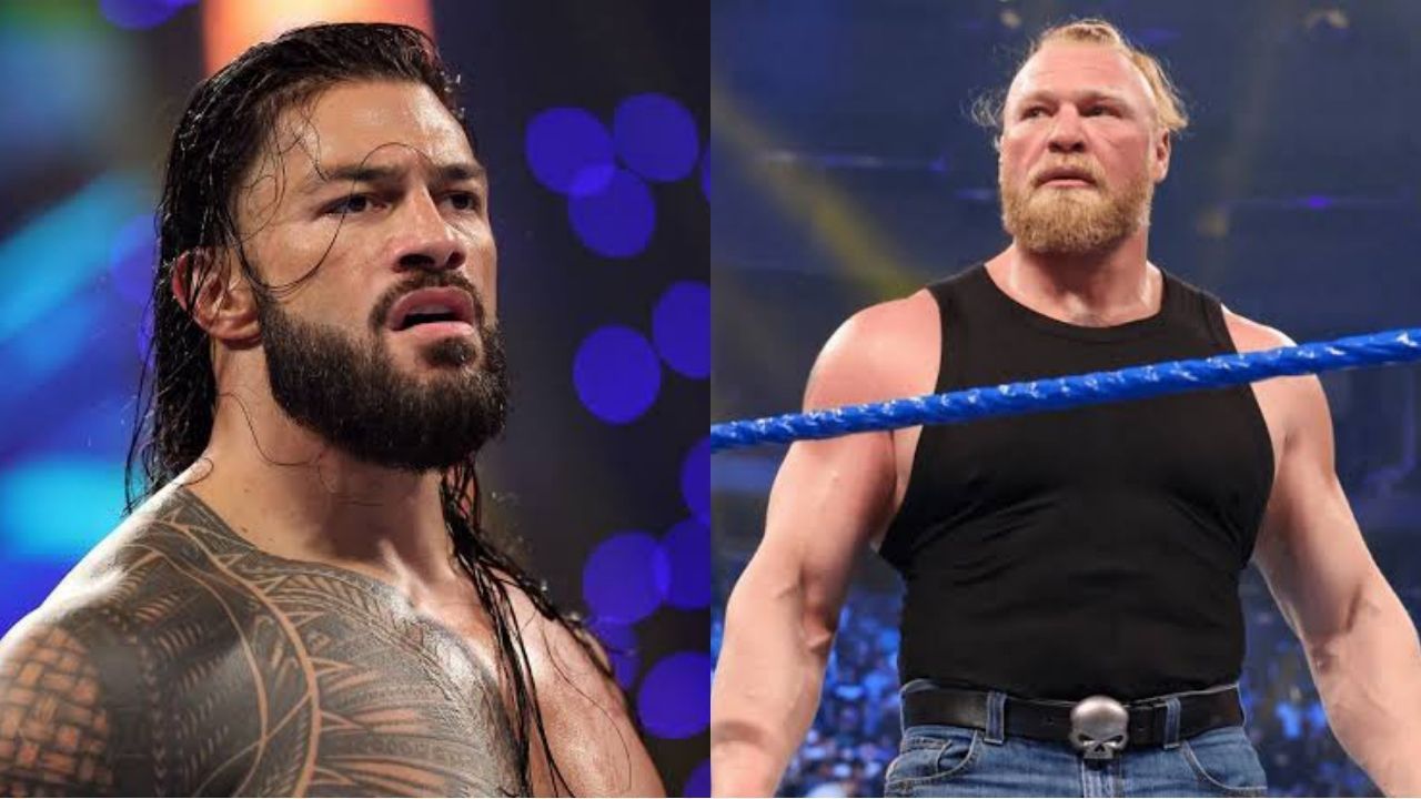 WWE सुपरस्टार्स रोमन रेंस और ब्रॉक लैसनर 