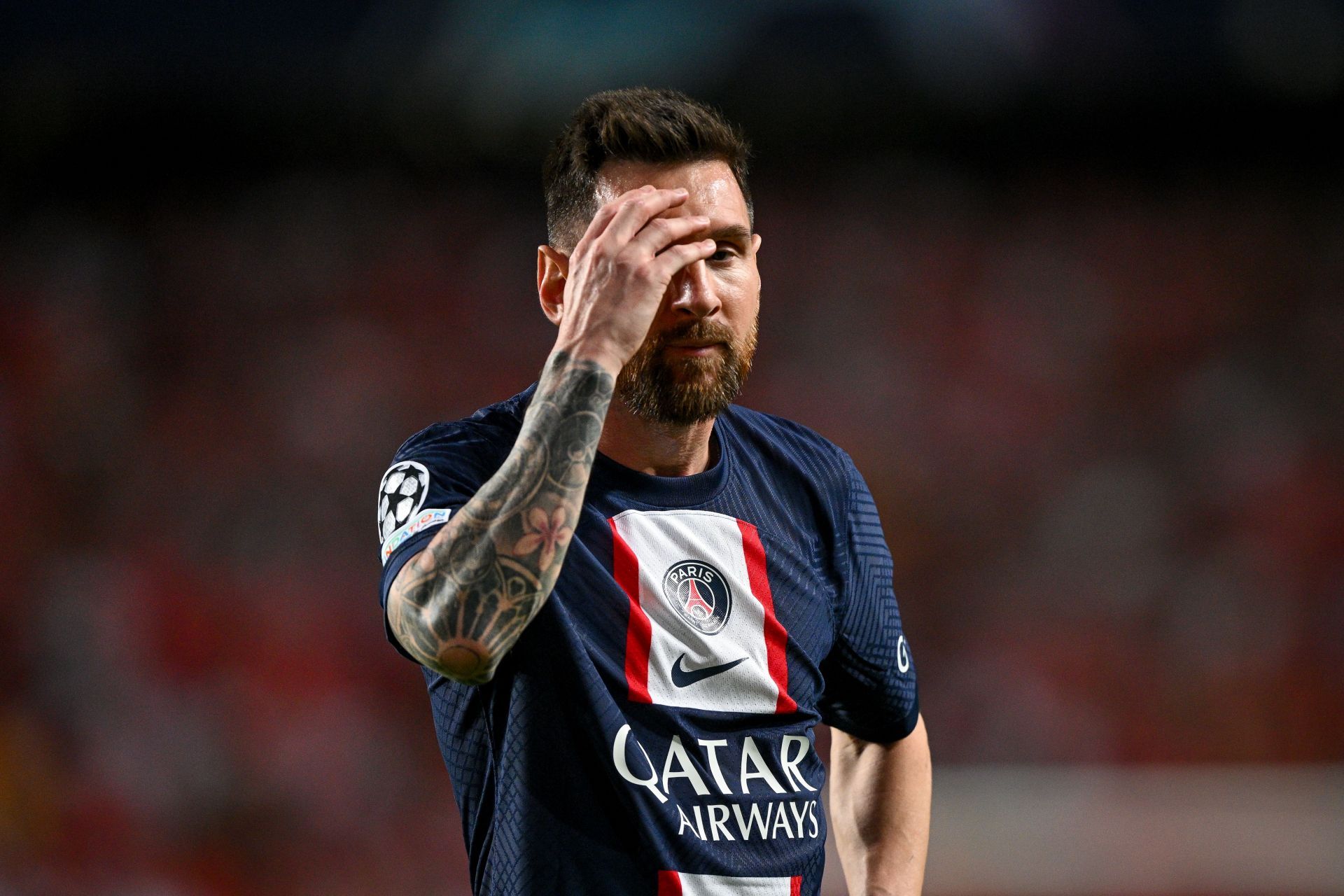 Argentina&#039;s Lionel Messi in action for PSG