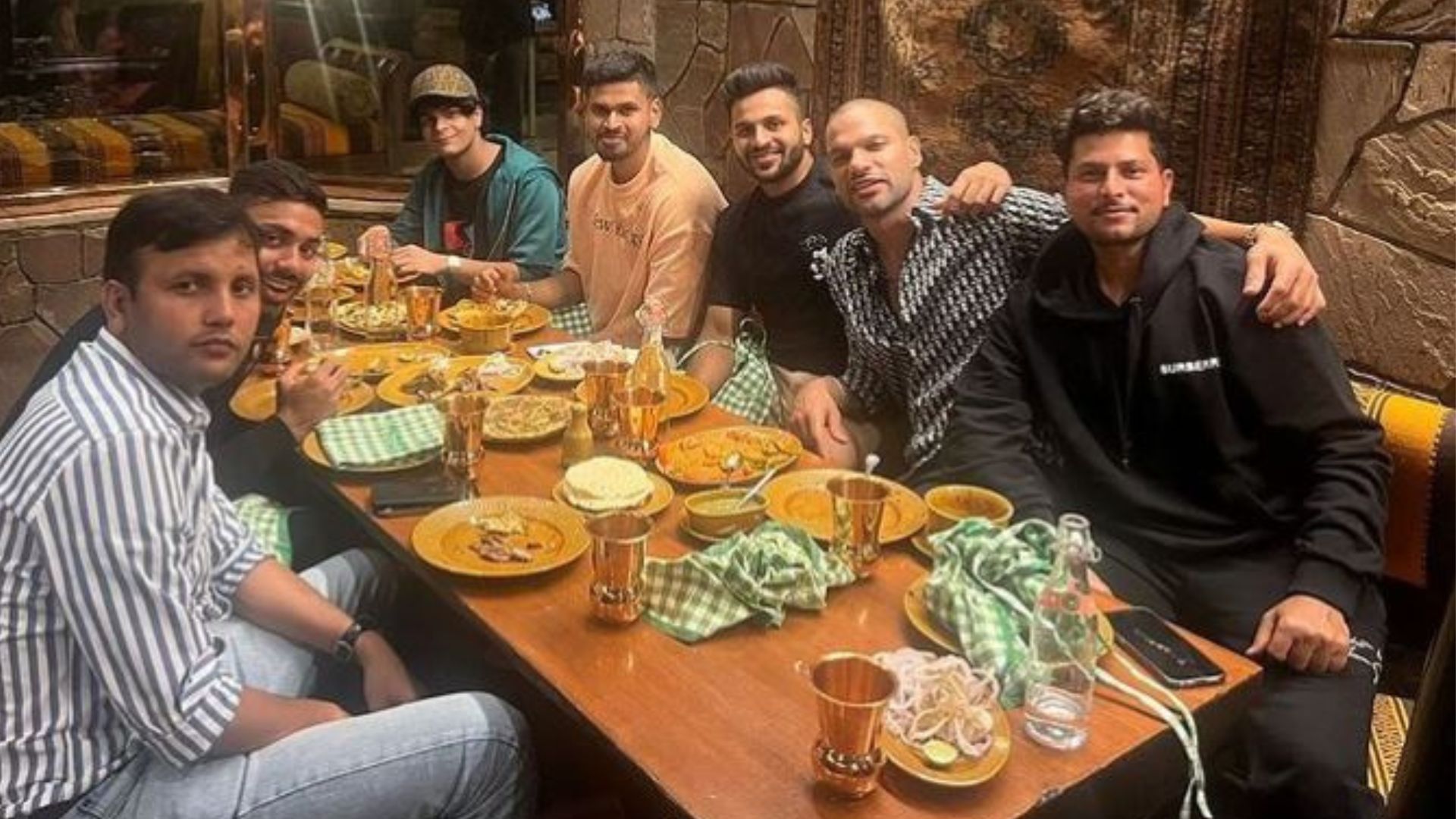 Dhawan enjoying his time with teammates. (Image Courtesy: Dhawan Instagram) 