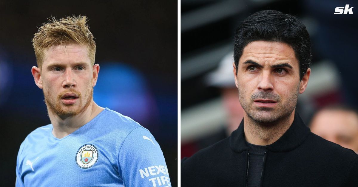 Kevin De Bruyne and Mikel Arteta