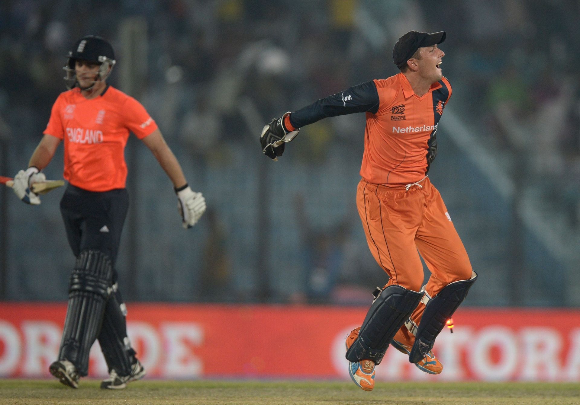 Netherlands beat England again in the 2014 T20 World Cup (Image: Getty)
