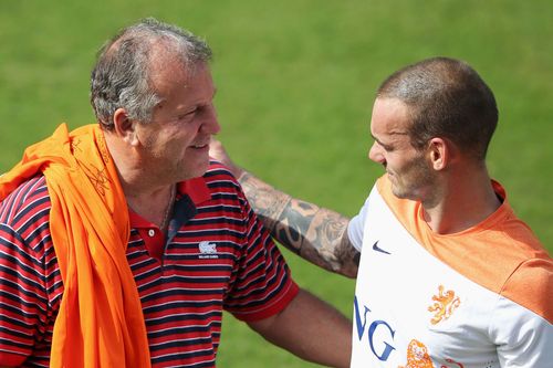 Zico with Wesley Sneijder