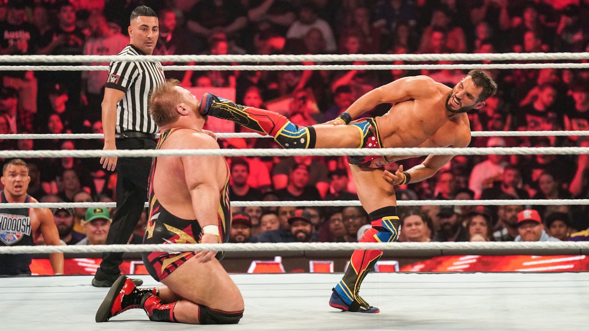 Johnny Gargano in action during a match against Otis