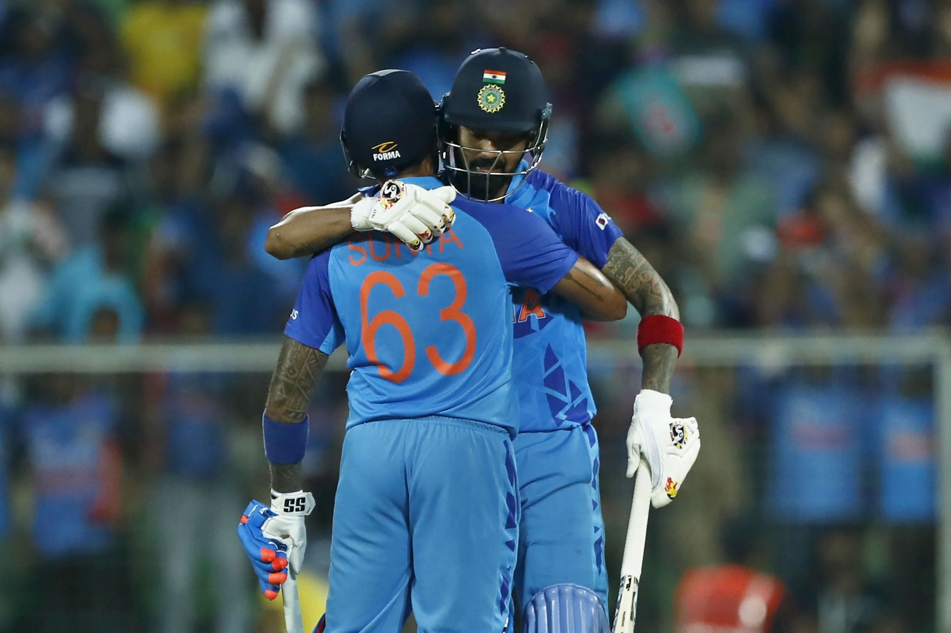 Vice-captain KL Rahul (R) smashed a quickfire half-century at the top (Image: Getty)