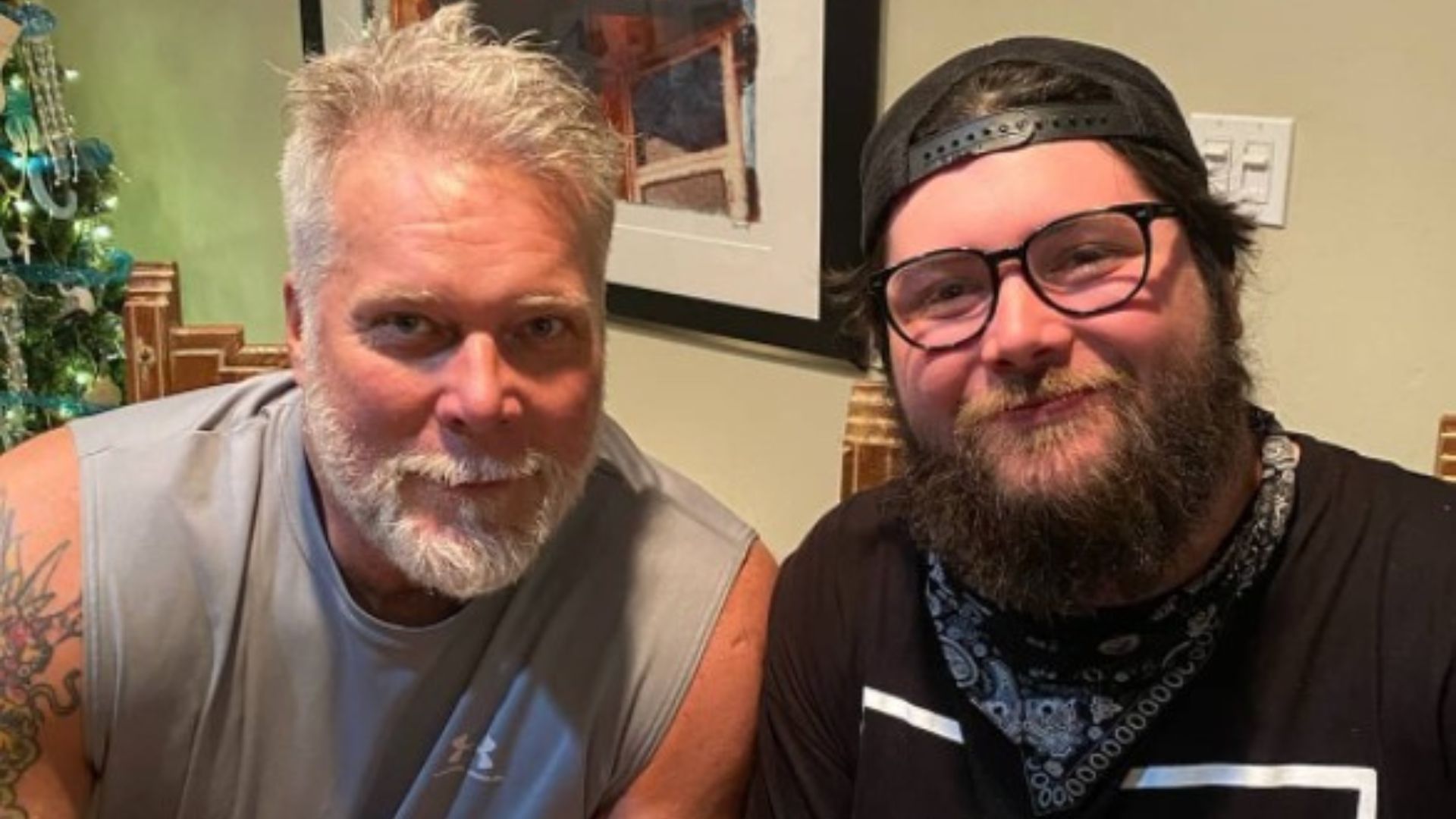 WWE Hall of Famer Kevin Nash with his son Tristen Nash