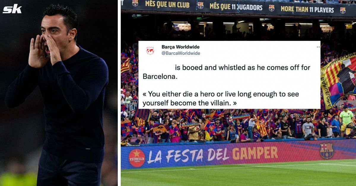 Barcelona fans unimpresed with club legend