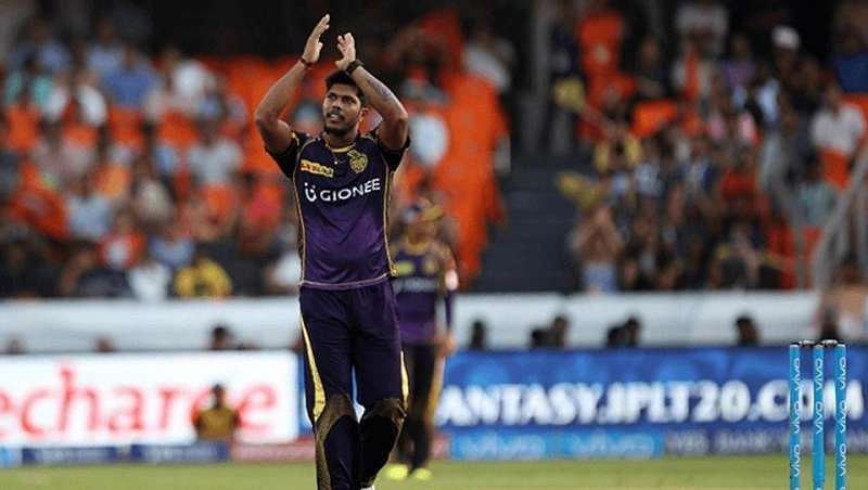 Umesh Yadav in action for KKR. Pic: IPLT20.COM