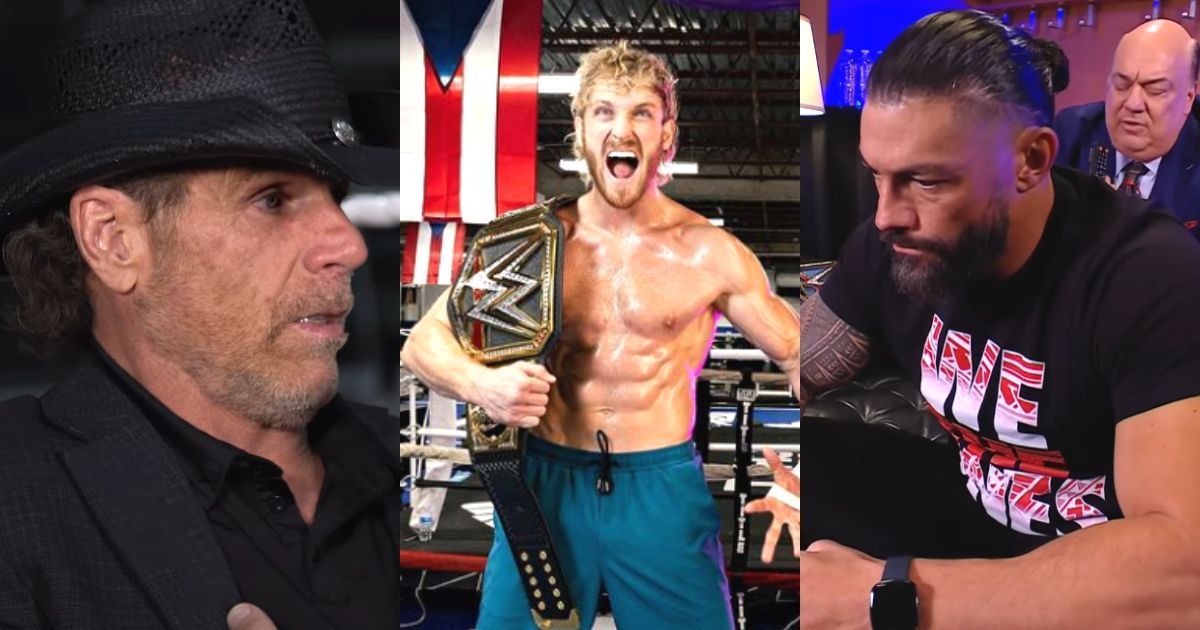 Shawn Michaels, Logan Paul, and Roman Reigns.