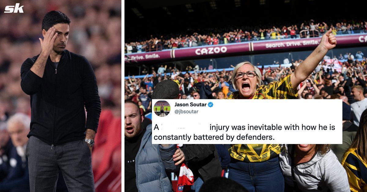 Arsenal fans lose their minds as key player is forced off with an injury against Nottingham Forest