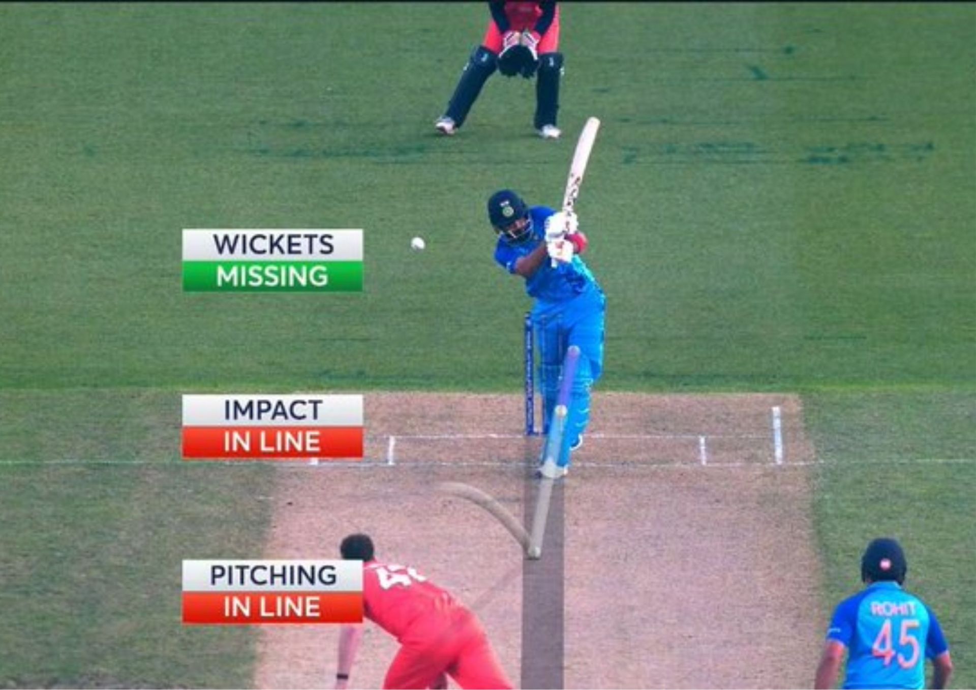KL Rahul not reviewing the LBW decision backfired and he fell for just 9 off 12 deliveries against The Netherlands in the T20 World Cup clash (Screengrab from Hotstar via Twitter)