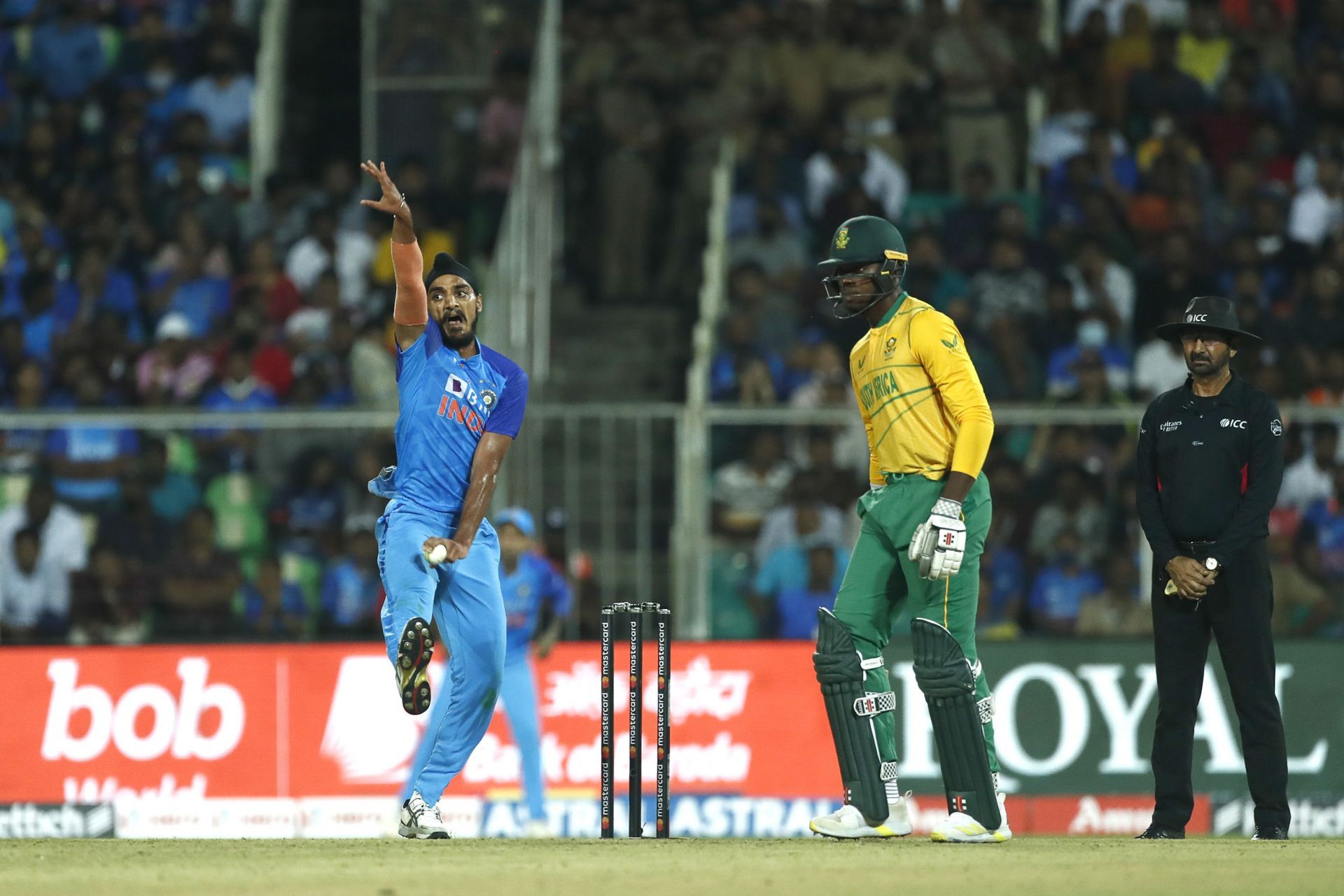 Can Arshdeep Singh rise to the challenge in Jasprit Bumrah’s absence at the T20 World Cup? Pic: Getty Images