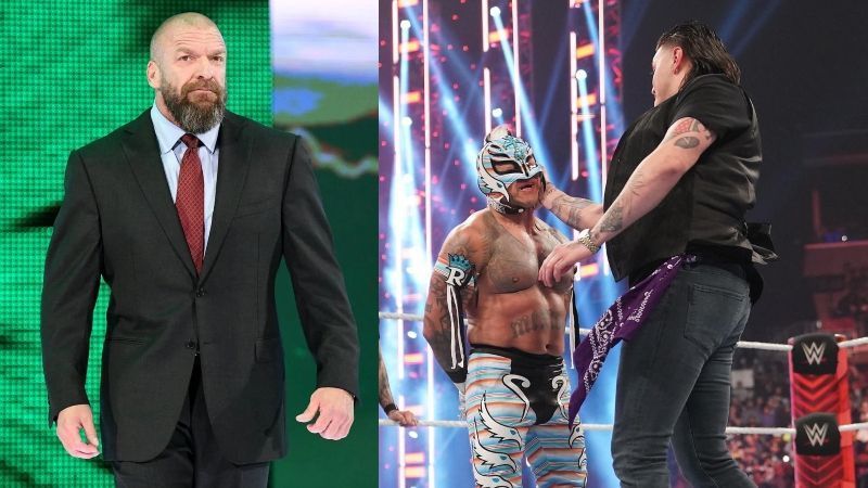 triple h helps rey mysterio smackdown