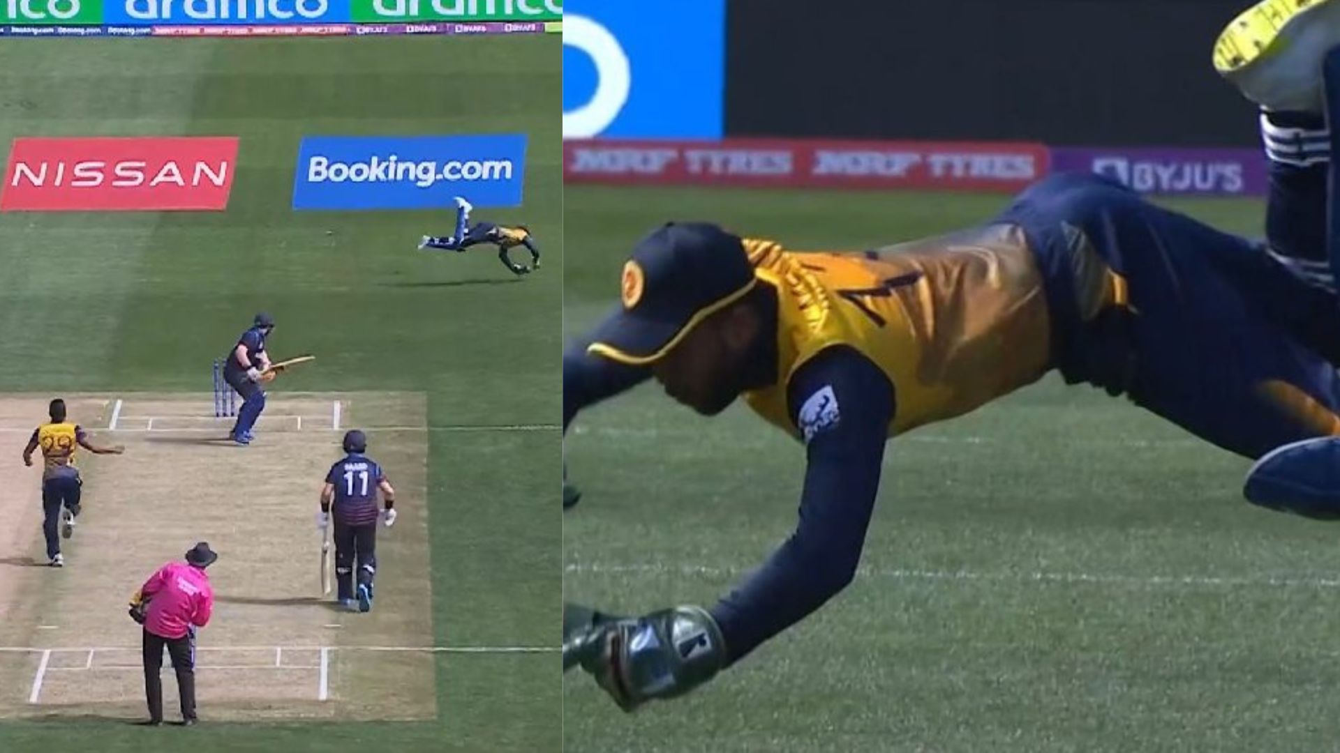 T20 World Cup 2022: [Watch] Kusal Mendis grabs a screamer as Sri Lanka make a strong start in the tournament opener 