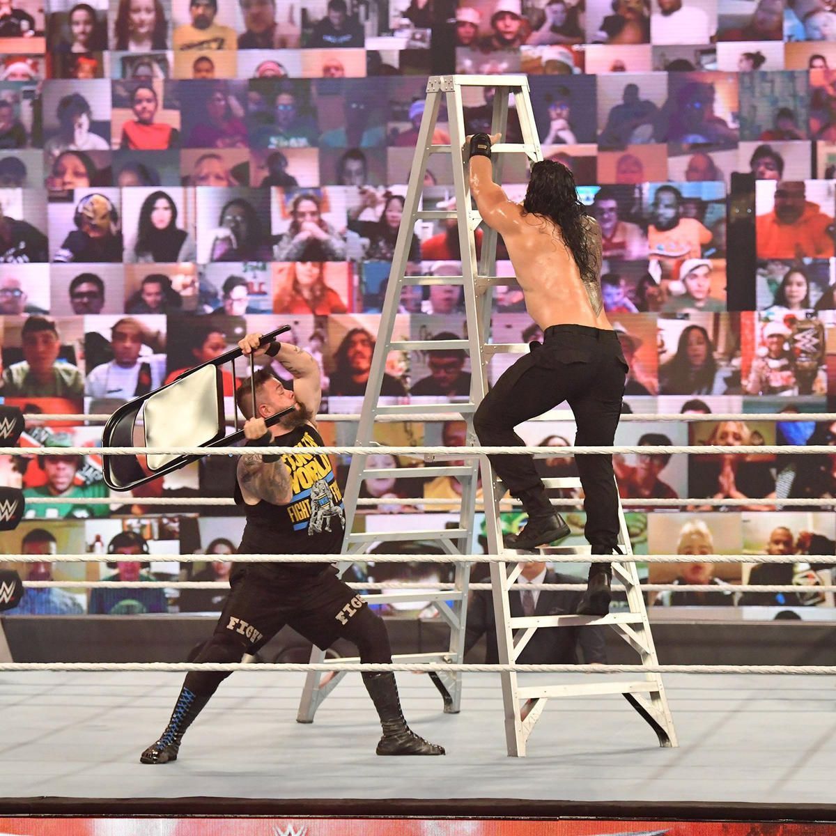 Roman Reigns and Kevin Owens battled fought in a TLC match in 2020
