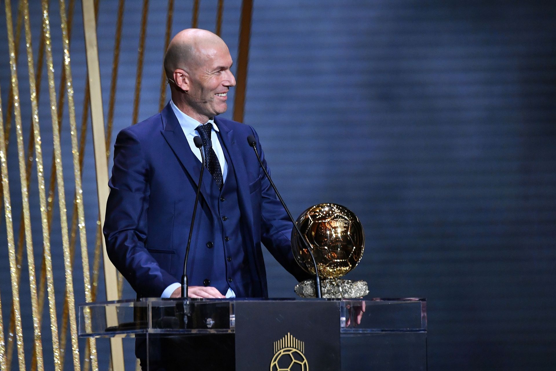 Zidane at the Ballon D'Or Ceremony in France