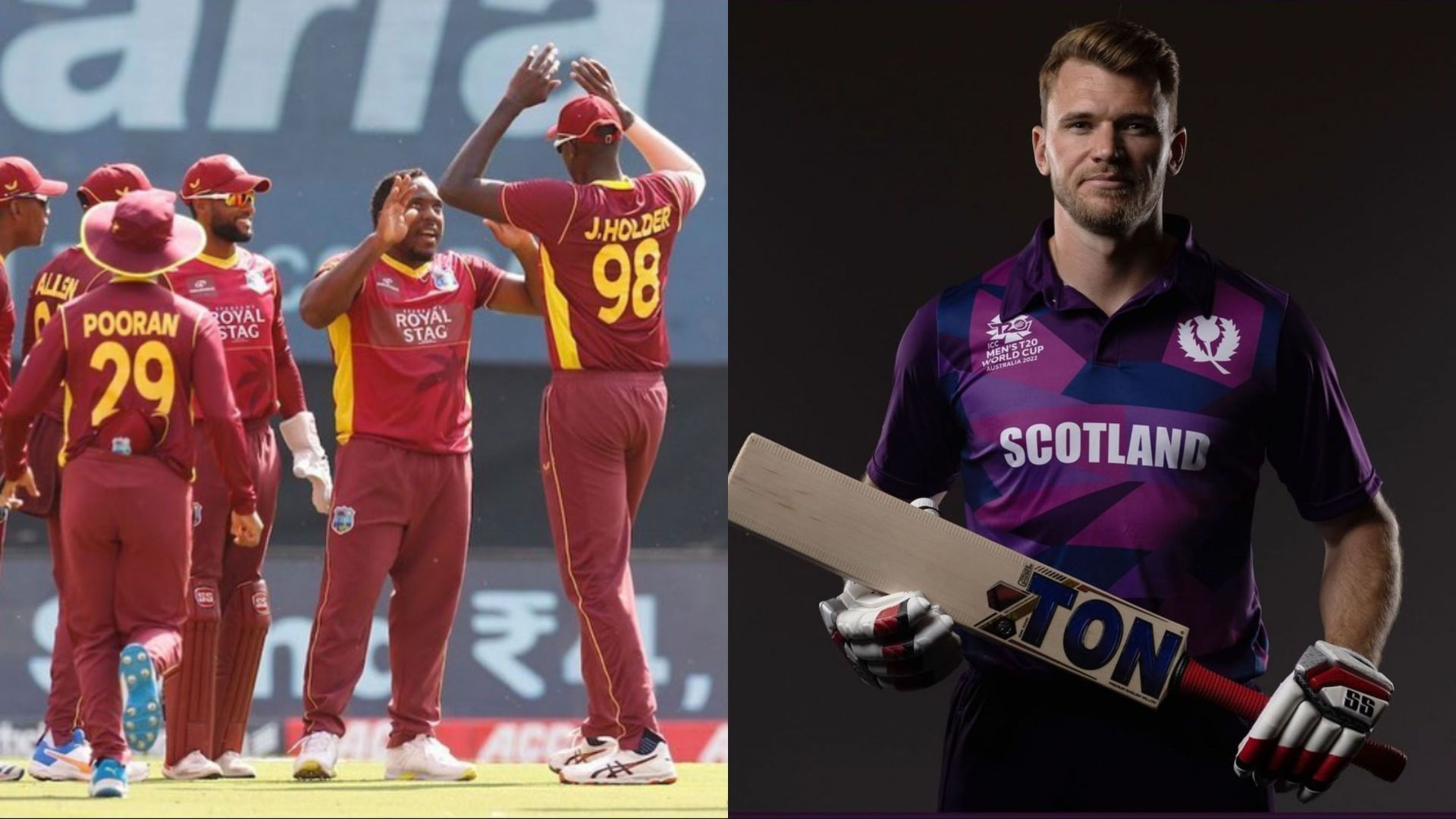 West Indies and Scotland will battle in T20 World Cup 2022 tomorrow (Image: Getty)