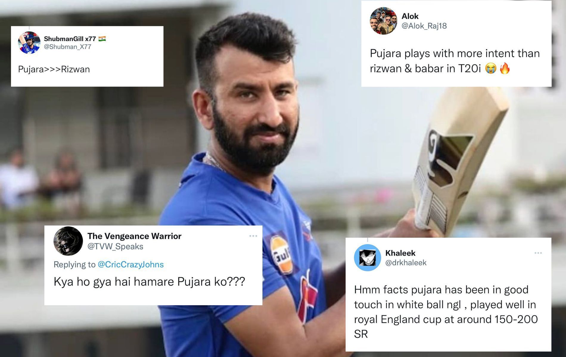 Cheteshwar Pujara has been in great form this year. (Pics: Twitter)