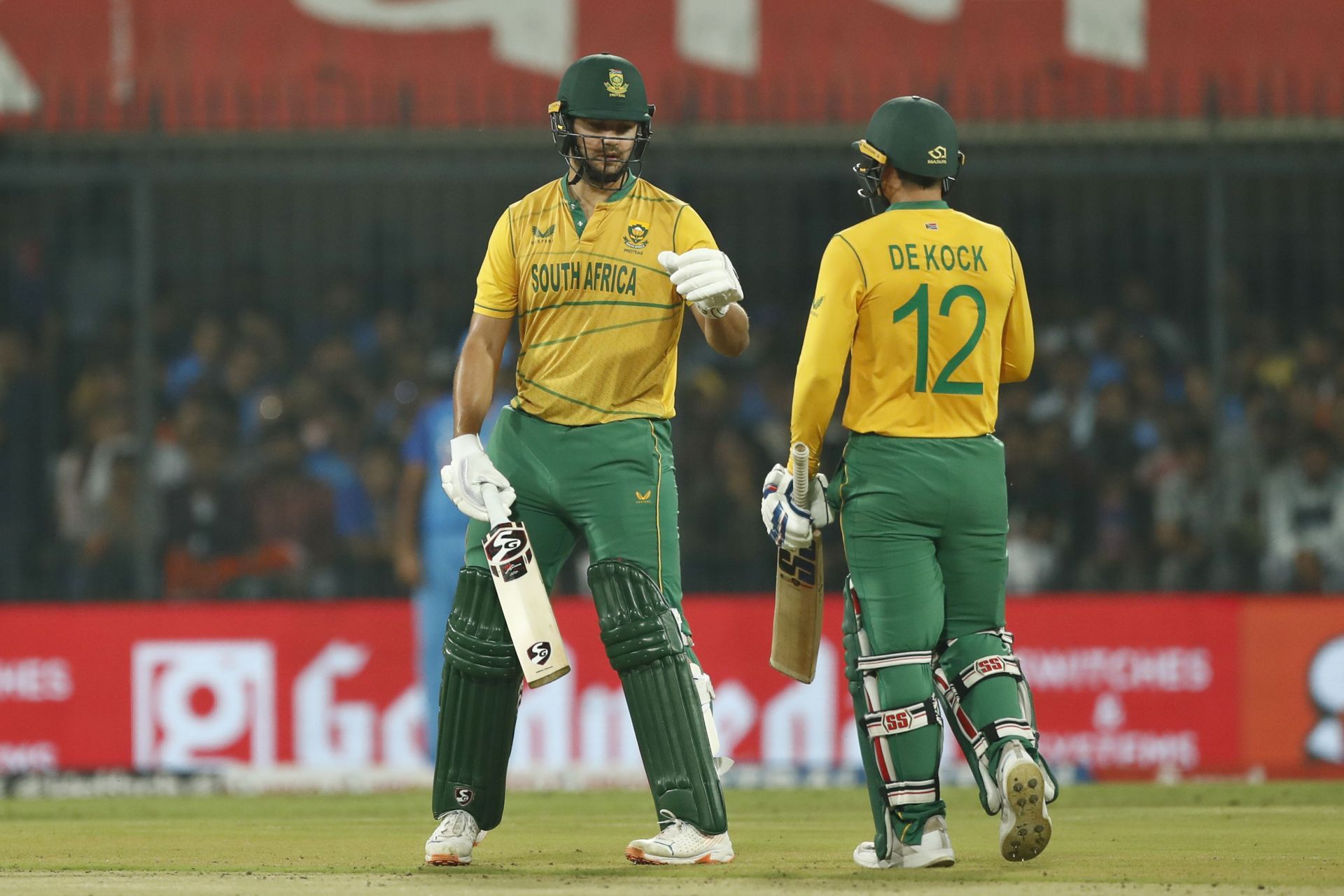 Rilee Rossouw (left) and Quinton de Kock are in sensational batting form. Pic: Getty Images