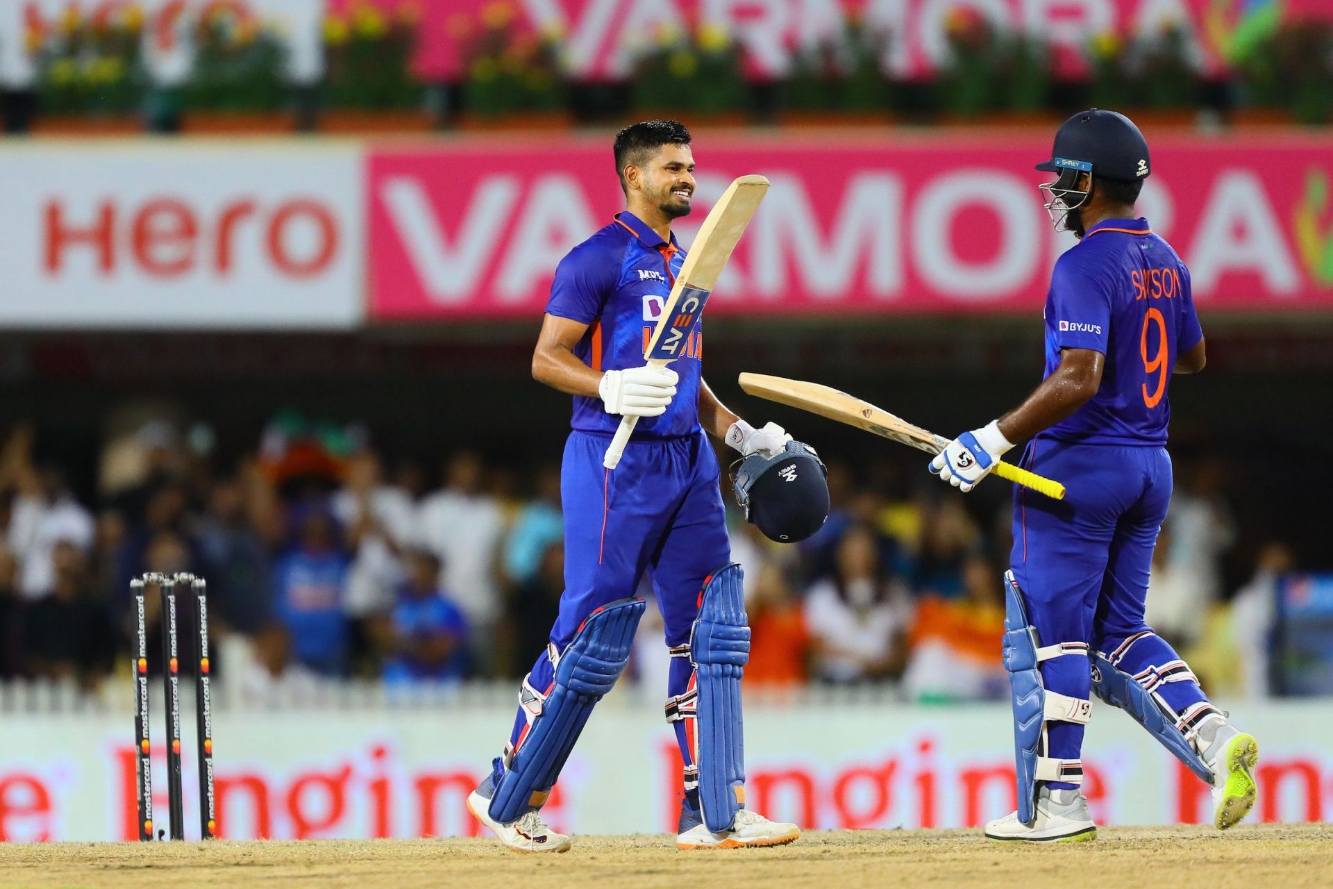 Shreyas Iyer and Sanju Samson stayed till the end to finish the game. (Credits: Twitter)
