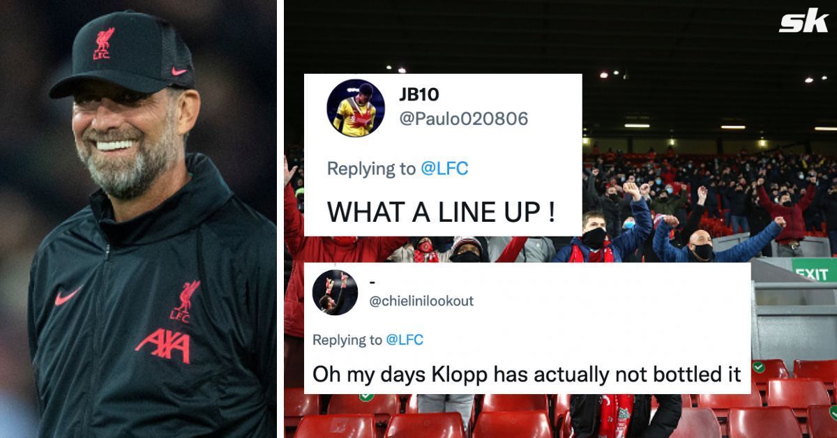 Liverpool fans react to lineup against Arsenal