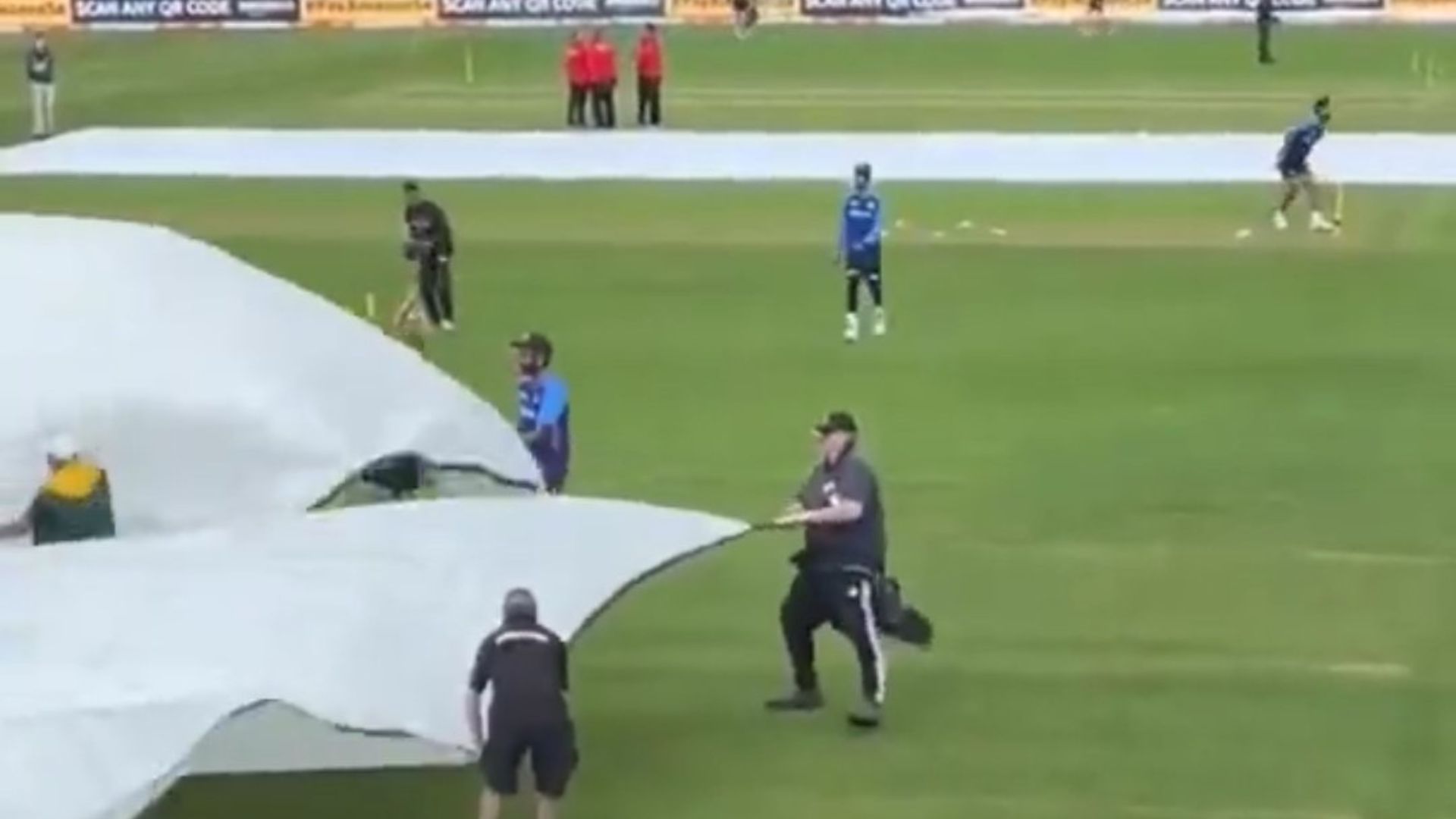 Sanju Samson rushed to help the groundsmen when they couldn