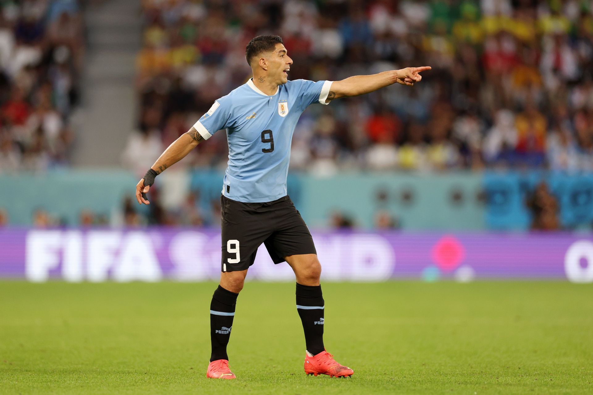 Luis Suarez failed to trouble South Korean defenders.