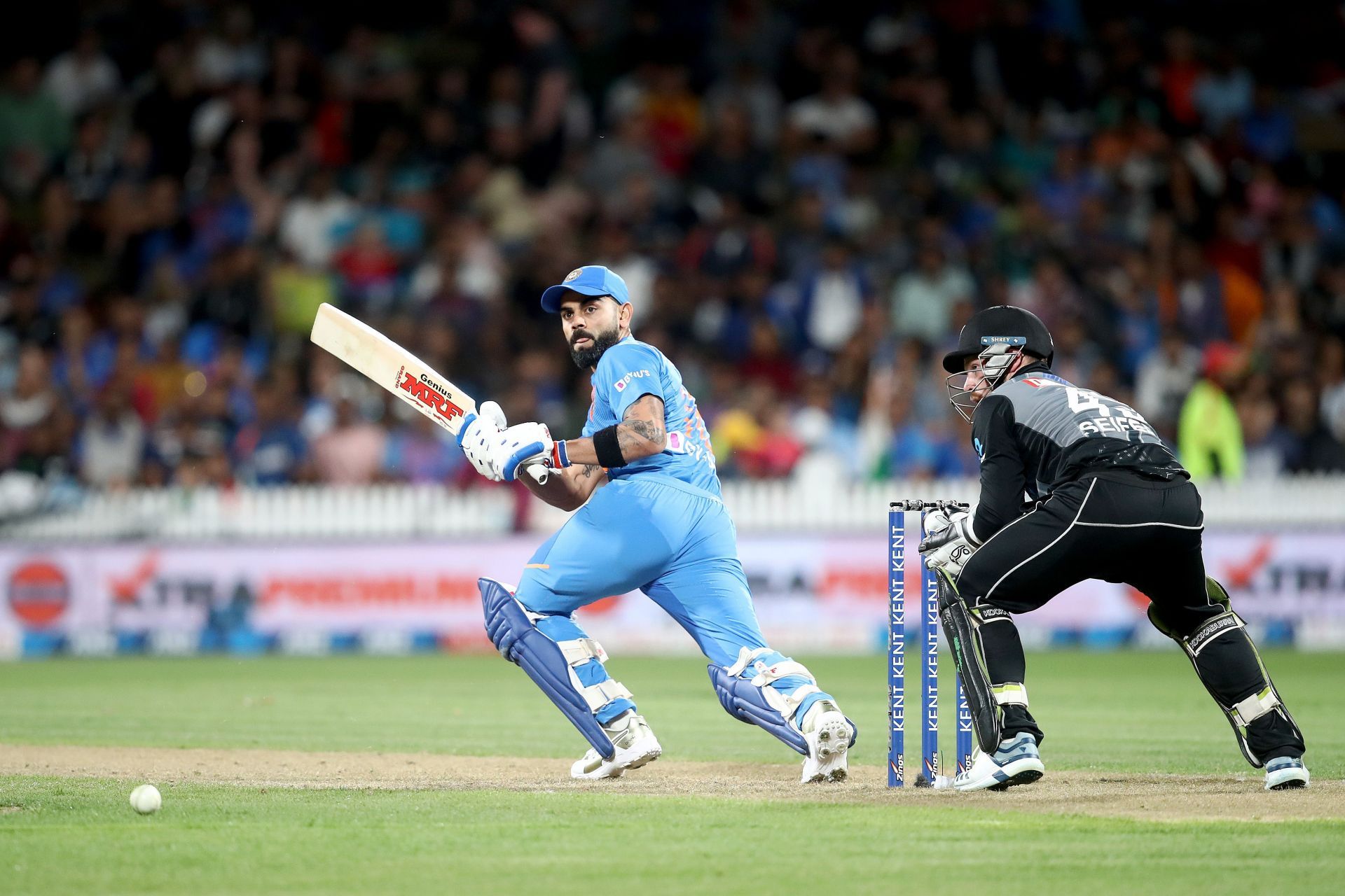 Team India batter Virat Kohli in action during a T20I against New Zealand. Pic: Getty Images