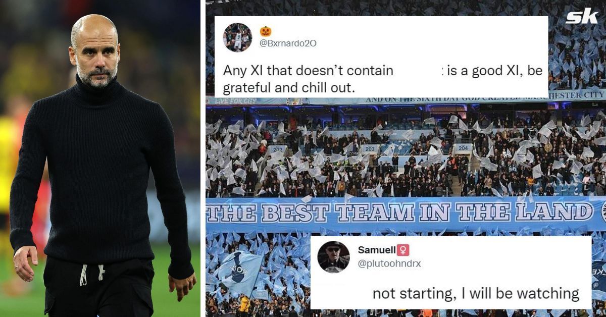 Manchester City fans were happy to see Riyad Mahrez not being a part of the starting XI