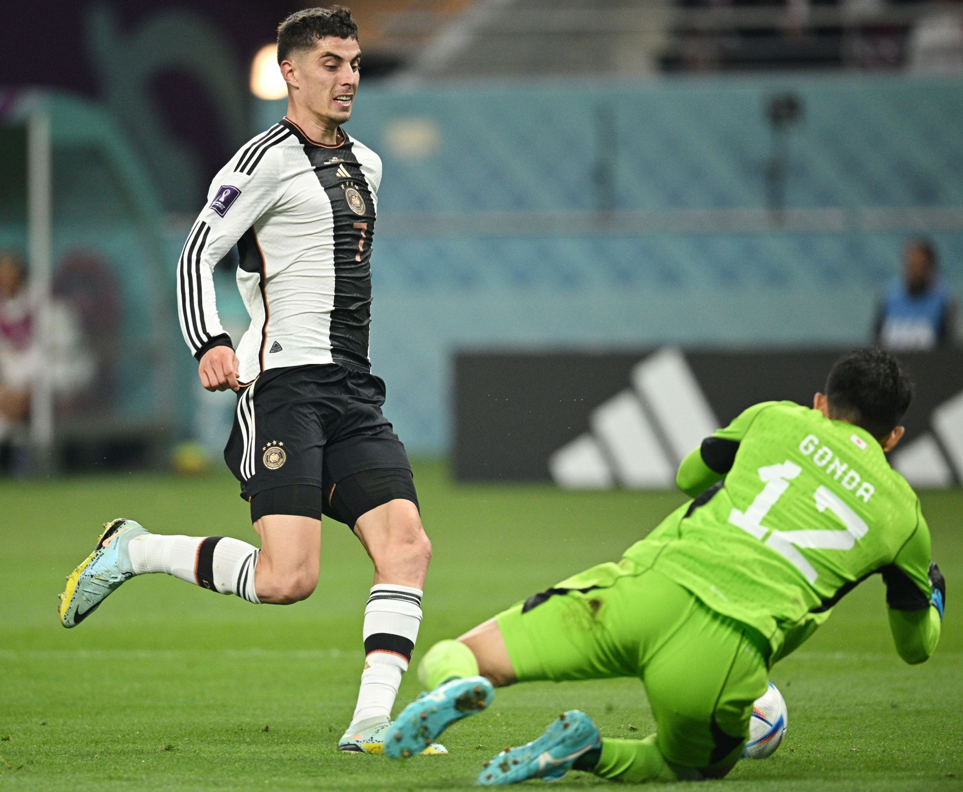 Kai Havertz (left) had a largely indifferent outing.