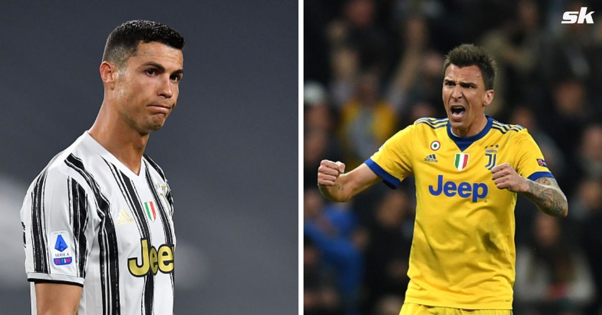 Former Juventus striker Cristiano Ronaldo and Mario Mandzukic